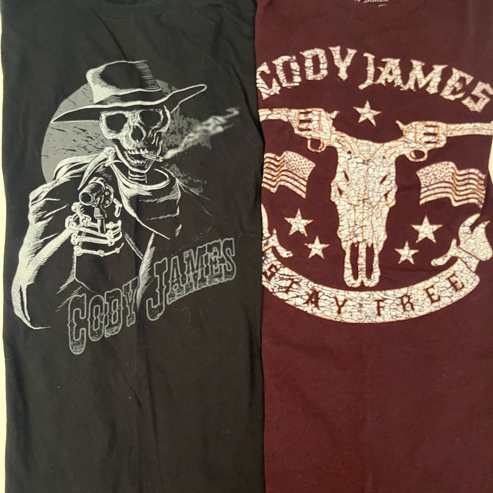 Cody James Men's Graphic Tees - Black and Maroon